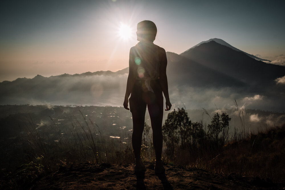Rachel Off Duty: Woman Hiking Mount Batur in Bali