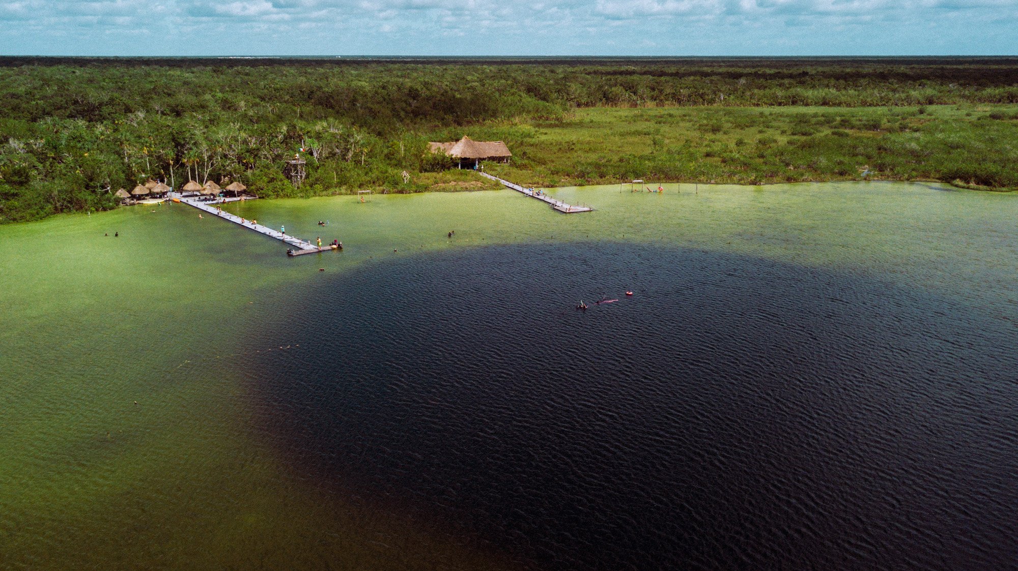 Rachel Off Duty: An Aerial View of Lagoon Kaan Luum in Tulum, Mexico